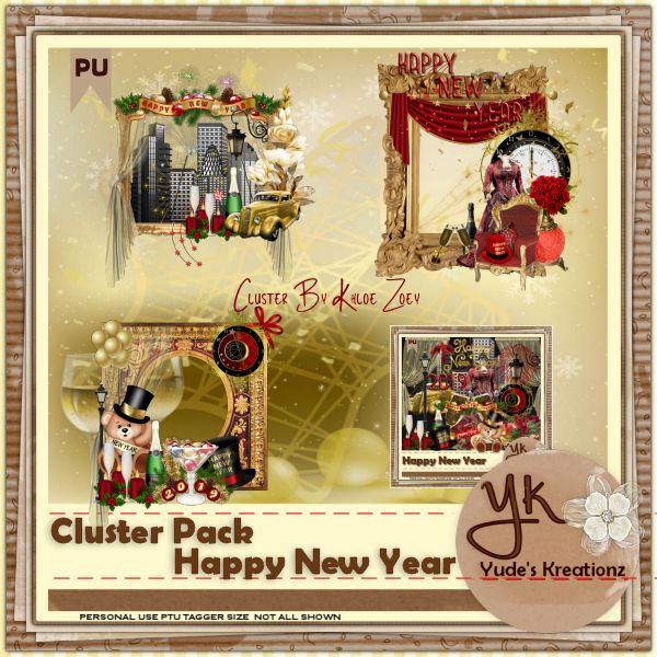 Happy New year Cluster Pack - Click Image to Close